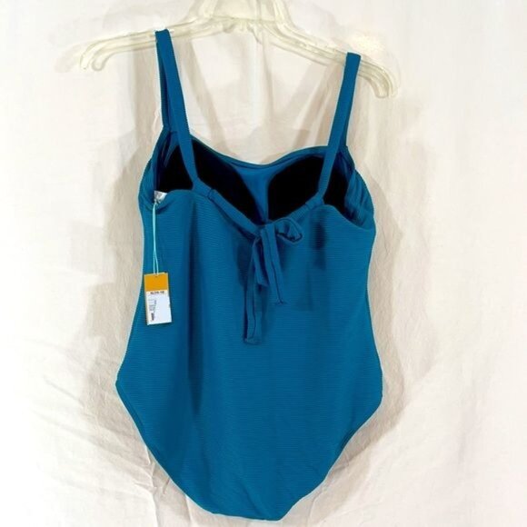 KONA SOL 1-Piece Blue Swimsuit High Coverage NWT - Picture 2 of 9